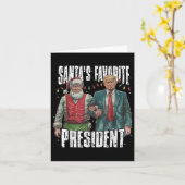 トランプ・サンタお気に入りの大統領 カード (黄色い花)