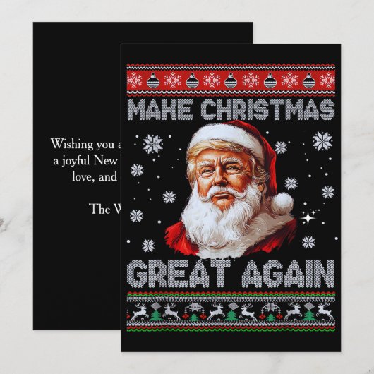 トランプ サンタクロース クリスマスを再び偉大に シーズンカード (正面/裏面)