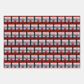 トランプ・サンタハット | クリスマスに家に帰る ラッピングペーパーシート (正面)