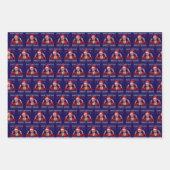 トランプ・サンタハット | トランプが再びクリスマスを素晴らし作る ラッピングペーパーシート (正面2)