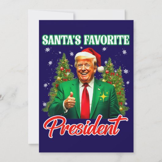 トランプ サンタ帽子 | サンタの推し大統領 シーズンカード (正面)