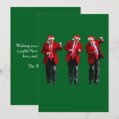 トランプ サンタ帽子 ダンス クリスマス グリーン (正面/裏面)