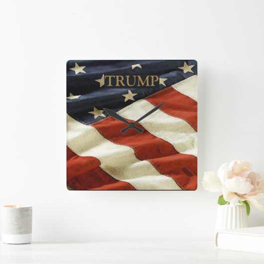 トランプ スクエア壁時計 (ホーム)