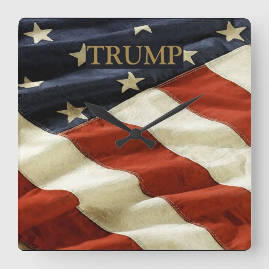 トランプ スクエア壁時計 (正面)