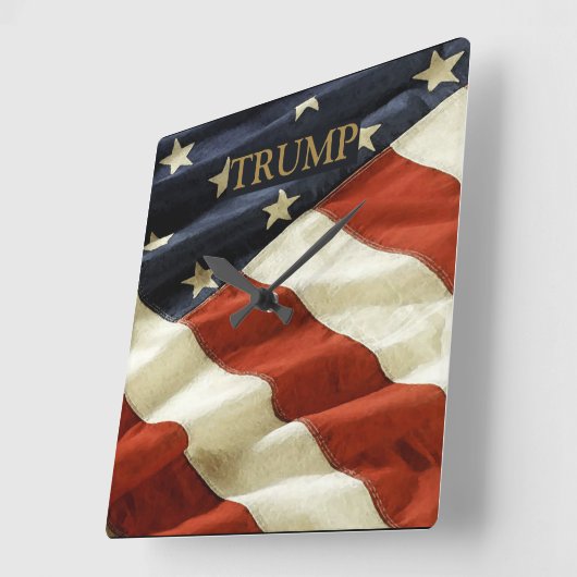 トランプ スクエア壁時計 (傾斜)