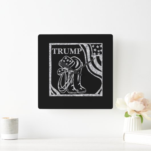 トランプ スクエア壁時計 (ホーム)