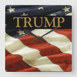 トランプ スクエア壁時計