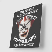 トランプ スクエア壁時計 (傾斜)