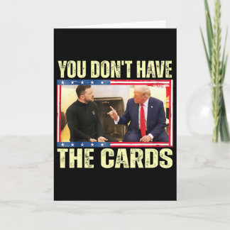 トランプ ゼレンスキー レトロ あなたはカードを持っていない 面白い カード
