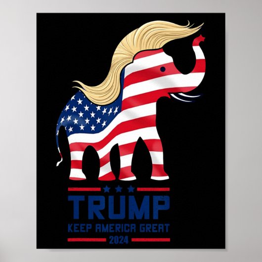 トランプ ゾウ 共和党 アメリカを偉大に保て 選挙 ポスター (正面)
