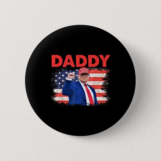 トランプ・ダディ 2025 大統領 1 缶バッジ (正面)