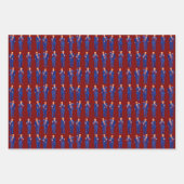 トランプ・ダンス | トランプおもしろい踊りギフト ラッピングペーパーシート (正面3)