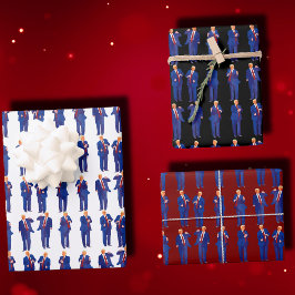 トランプ・ダンス | トランプおもしろい踊りギフト ラッピングペーパーシート