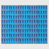 トランプ・ダンス | トランプおもしろい踊りブルーギフト ラッピングペーパー (フラット)