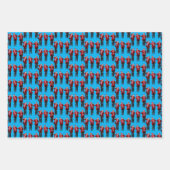 トランプ・ダンス | トランプサンタハットクロースダンス ラッピングペーパーシート (正面3)