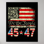 トランプ ダンス トロール QR 楽しい トランプ ダンス コード レトロ ポスター (正面)