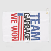 トランプ – チームのゴミ私たちが勝った ゴルフタオル (横)