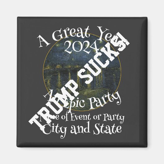 トランプ ティー ガーデン サプライズ パーティー ブロック 2024 マグネット (正面)