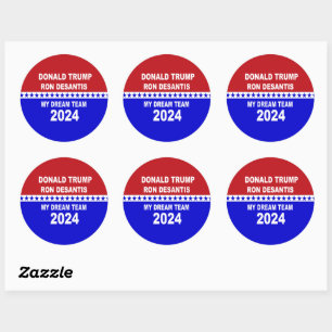 トランプ・デサンティス2024マイ・ドリーム・チーム ラウンドシール