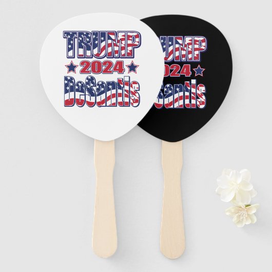 トランプ・デサンティス2024 ハンドファン (正面&裏面)