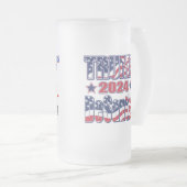 トランプ・デサンティス2024 フロストグラスビールジョッキ (正面右)