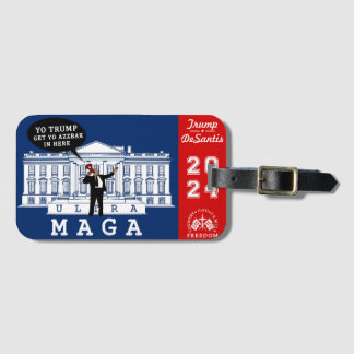 トランプ デサンティス 2024 ホワイトハウス ウルトラMAGA ラゲッジタグ