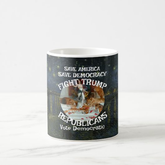 トランプ トランプス 共和党 TSA DOJ FV コーヒーマグ VD STD コーヒーマグカップ (中央)
