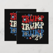 トランプ トランプ トランプ 2024 レトロ 招待状 (正面/裏面)