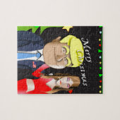 トランプ，ドナルド，メラニア，クリスマス，プレゼント，プレゼント， ジグソーパズル (横)