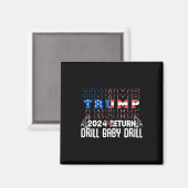 トランプ ドリル バイバイ 共和党 人気のジョーク 1 マグネット (正面/裏面)