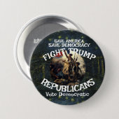 トランプ・ナズ！共和党員がアメリカで民主党に投票 缶バッジ (正面&裏面)