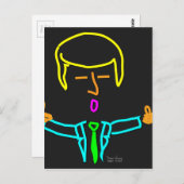 トランプ ネオン ポストカード (正面/裏面)