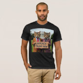 トランプ、ネコをスーツに駆り立てる Tシャツ (正面フル)