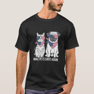 トランプ ハリス討論 犬 猫 ペットの安全をもう一度 Tシャツ
