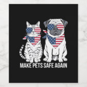 トランプ ハリス討論 犬 猫 無事に守ろう ワインラベル (シングルラベル)