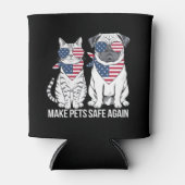 トランプ ハリス討論 犬 猫 無事に守ろう 缶クーラー (正面)