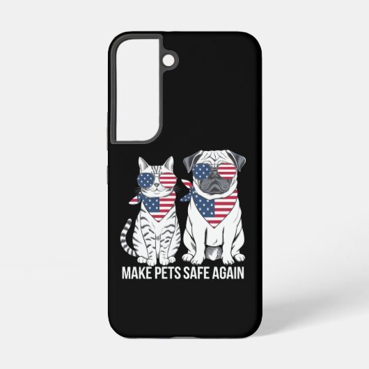 トランプ ハリス討論 犬 猫 無事保護  SAMSUNG GALAXYケース (裏面)