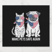 トランプ ハリス 討論 ペットを再び安全に 犬 猫 ビールラベル (シングルラベル)