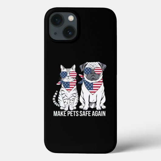 トランプ ハリス 討論 犬 猫 ペットをもう一度安全に Case-Mate iPhoneケース (裏面)