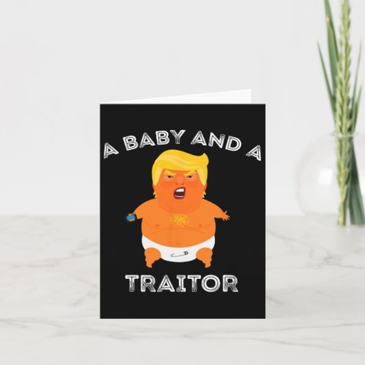 トランプ・バイと裏切り者のトおもしろいランプ大統領 カード (正面)