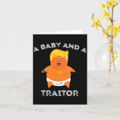 トランプ・バイと裏切り者のトおもしろいランプ大統領 カード (黄色い花)