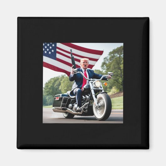 トランプ バイクヤンキー 悪い マグネット (正面)