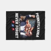 トランプ・バトラー・ペンシルバニア忘れ州 フリースブランケット (正面(横))