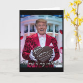 トランプ バレンタインハート 2月14日 愛国者共和党員 カード (黄色い花)