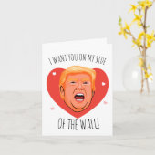 トランプ・バレンタイン：壁の私の側で欲しい カード (黄色い花)