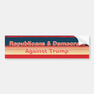 トランプ・バンパーに対する共和党と民主党 バンパーステッカー