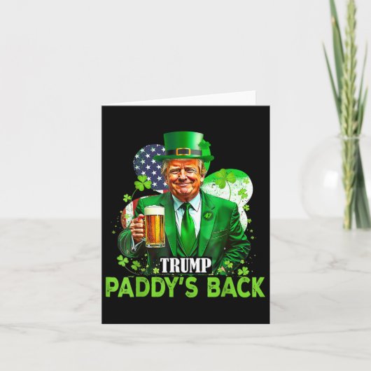 トランプ・パディのCkSt patricks day国旗Shamrock Iri カード (正面)