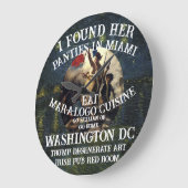 トランプ パンティーズ マイアミ カトリック教会 白 ラージ壁時計 (傾斜)