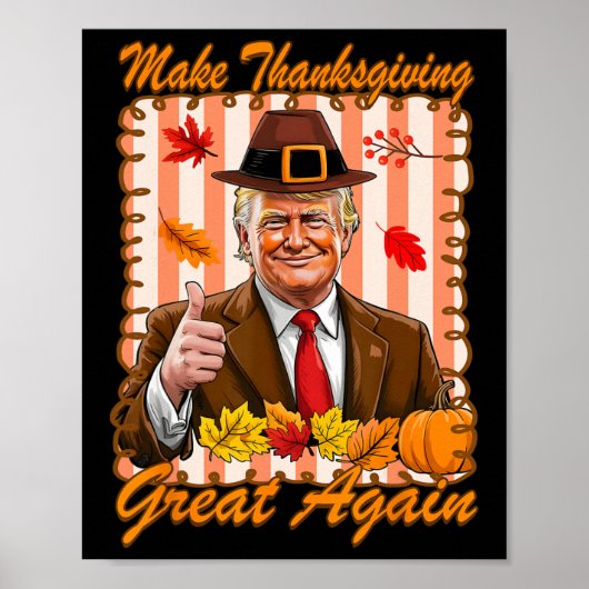 トランプ・パンプキン・面白い・感謝祭を再び偉大に ポスター (正面)