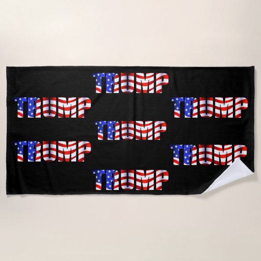 トランプ ビーチタオル (正面)